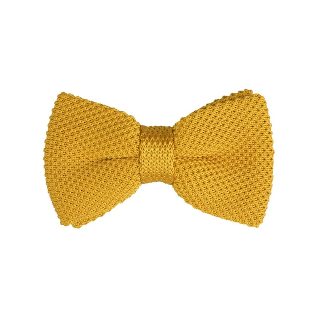 INSPIRE CHIC Nœuds Papillon Pré-Noués pour Homme, Sangle Ajustable, Nœud Papillon Tricoté Uni Jaune