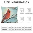 thumbnail image 5 of Awypu  Red Cardinal Birds Throw Pillow Covers Birds on Fir Tree Branches Berry Super Soft Pillow Cases 18x18 Inches Winter Snow Merry Christmas Farmhouse Decorations Cushion Cover, 5 of 5
