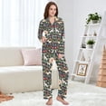 thumbnail image 4 of FORMRS Womens Pajama Set Long Sleeve Top and Pants with Pockets Soft Comfy Lounge Sleepwear, Sizes S-2XL, Floral Dogs Pattern, 4 of 7