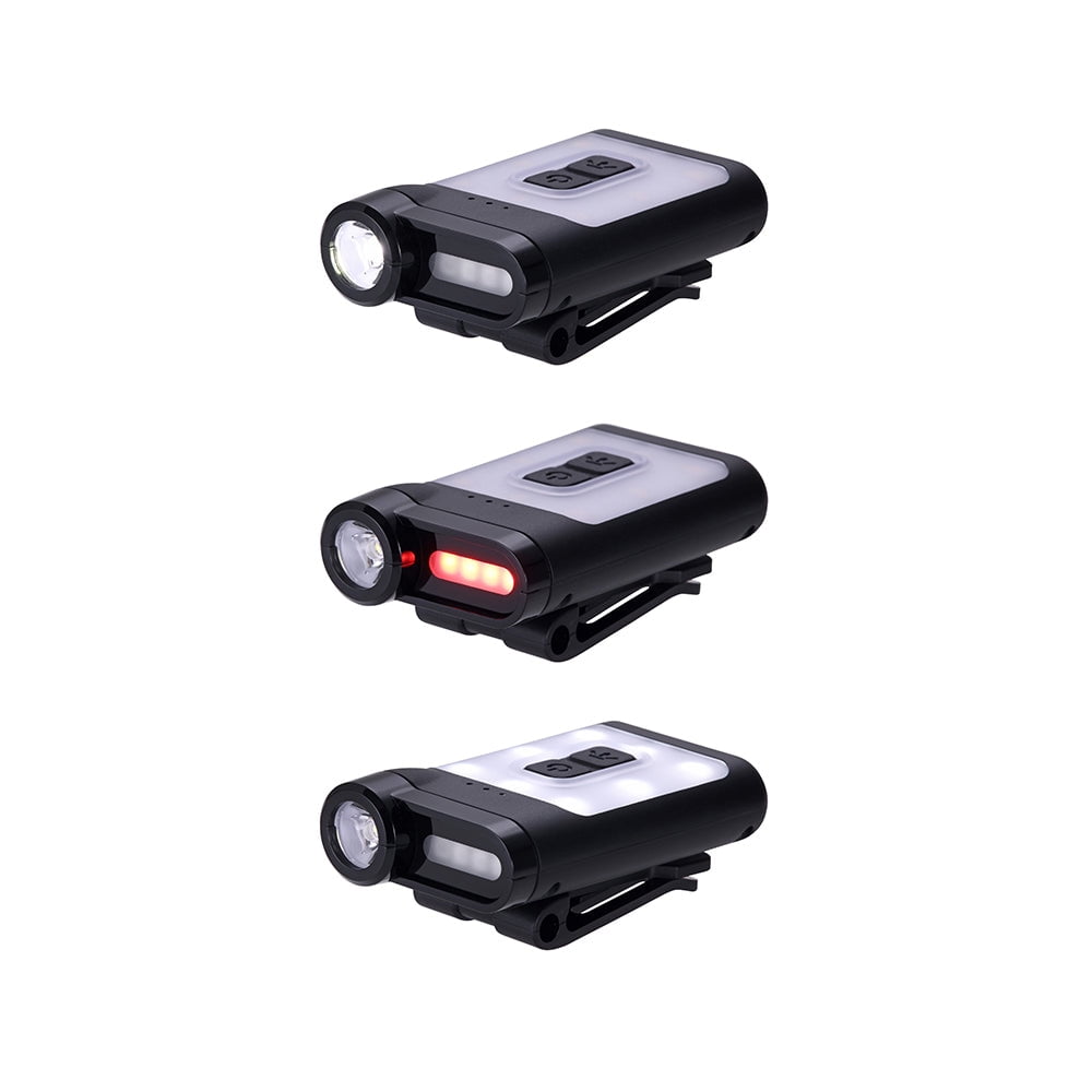 Claymore Capon 65A+ (Black) - LED Rechargeable Clip-On Cap Headlamp, Lightweight Hat Light for Camping, Running, Hiking, Emergency & Industrial Use, Waterproof, USB-C, Up to 19 Hours of Battery Life.