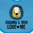 thumbnail image 4 of Inktastic Grammy and Papa Love Me Grandson Lion Boys Baby Bib, 4 of 4