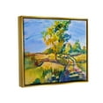 thumbnail image 4 of Stupell Industries Tree & Path Landscape Nature Painting Gold Floater Framed Art Print Wall Art, 31 x 25, 4 of 10