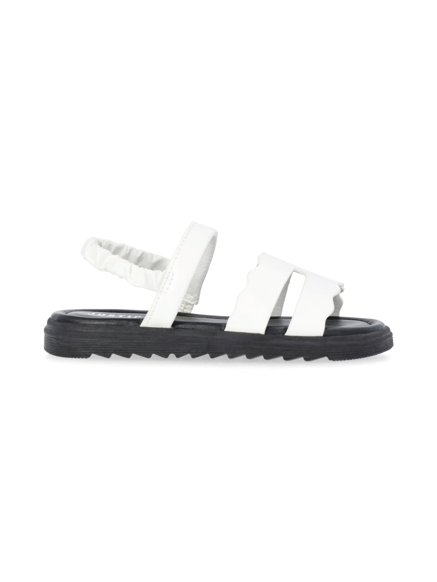 Justice Little and Big Girls Faux Leather Cut Out Sandals