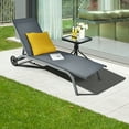 thumbnail image 3 of Gymax Chaise Longue d'Extérieur Réglable - Ensemble de 1, Gris, 3 of 8