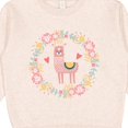 thumbnail image 3 of Inktastic Llama Rose Flower Wreath Toddler Sweatshirt, 3 of 4