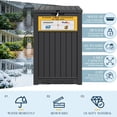 thumbnail image 5 of Nihsuao 53-Gallon Outdoor Package Delivery Box - Large Resin Storage Container with Lockable Lid, Waterproof Deck Box for Porches, Patios, Curbside, Black, 5 of 8