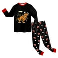 thumbnail image 3 of WUANDIXFA Newborn Boys Clothes Sets Planet Homewear Sets Dinosaur Cotton Truck 2 Piece Long Sleeve Sets Sleepwear Clothes Set Loungewear Black,2-3 Years, 3 of 6