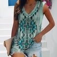 thumbnail image 4 of Graphic Tank Tops for Women, KZKR Sleeveless Western Ethnic Style Print Shirts Summer Vintage Aztec Ethnic Tank Tops for Women, 4 of 5