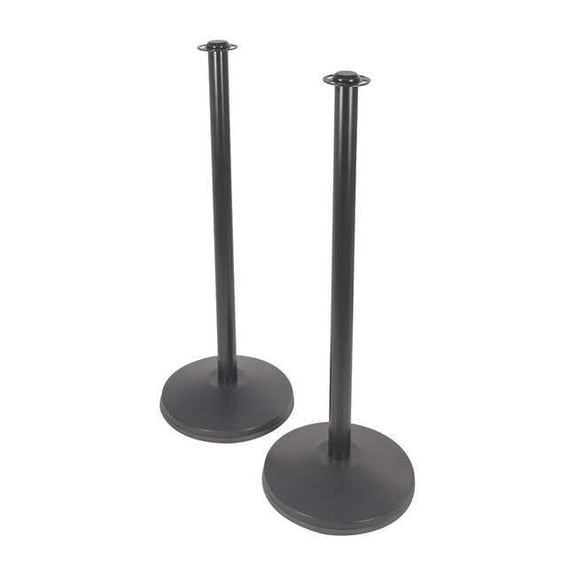 Conventional Post Prime Flat Top Rope Post,37-1/2inH,Black,PK2 CP61S-SB-2PK