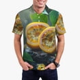 thumbnail image 2 of Cauagu Fresh Passion Fruit Still Life Print Men's Polo Shirts, Short-Sleeve Polo Shirts for Men Performance Golf Shirt Athletic Casual Collared T-Shirt-Large, 2 of 8
