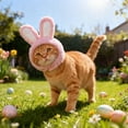 thumbnail image 6 of Cute Bunny Ears Cat Dog Hat, Soft Plush Pet Costume Accessory for Easter, Halloween, Christmas, Photo Props, 6 of 7