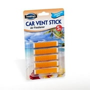 AIR FRESHENER HAWAIIAN MIST CAR VENT STICK 5PK CARDED, Case Pack of 48
