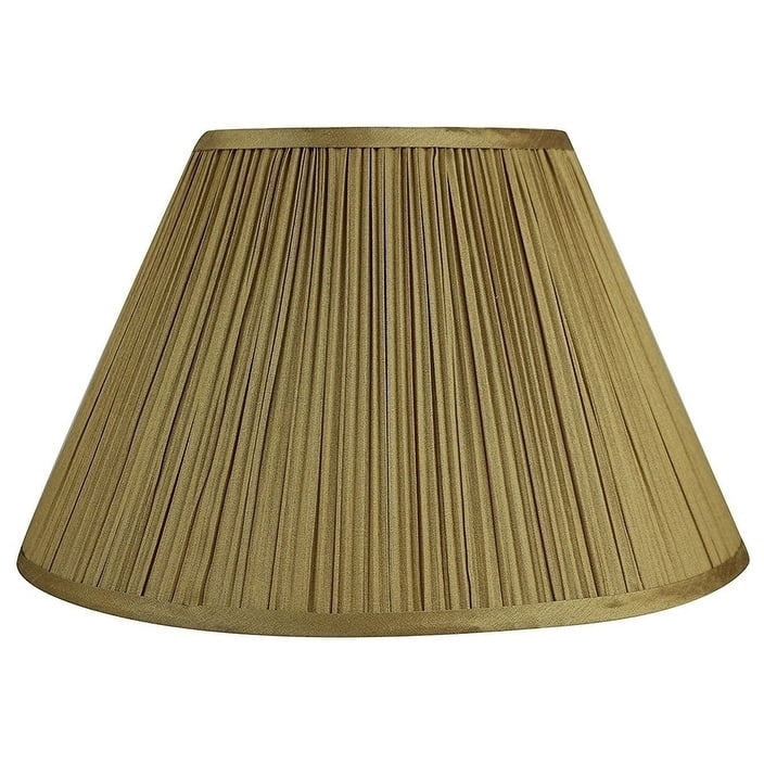 Urbanest Faux Silk Mushroom Pleated Lamp Shade, 8x16x10", Black