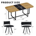 thumbnail image 2 of 9 Piece Dining Table Set for 8, 78.7" Rectangle Dining Table with 8 Black Velvet Upholstered Dining Chairs, Space Saving Kitchen Table and Chairs for Kitchen, Living Room, 2 of 9