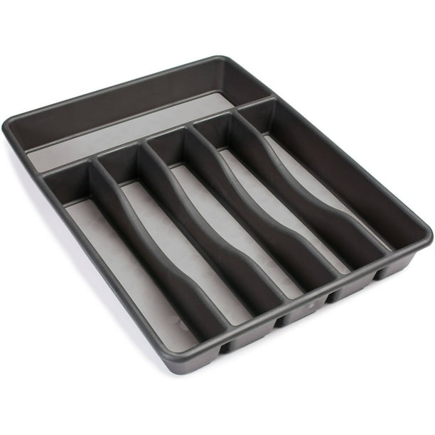 Rubbermaid Large Expandable Cutlery Drawer Organizer Gray