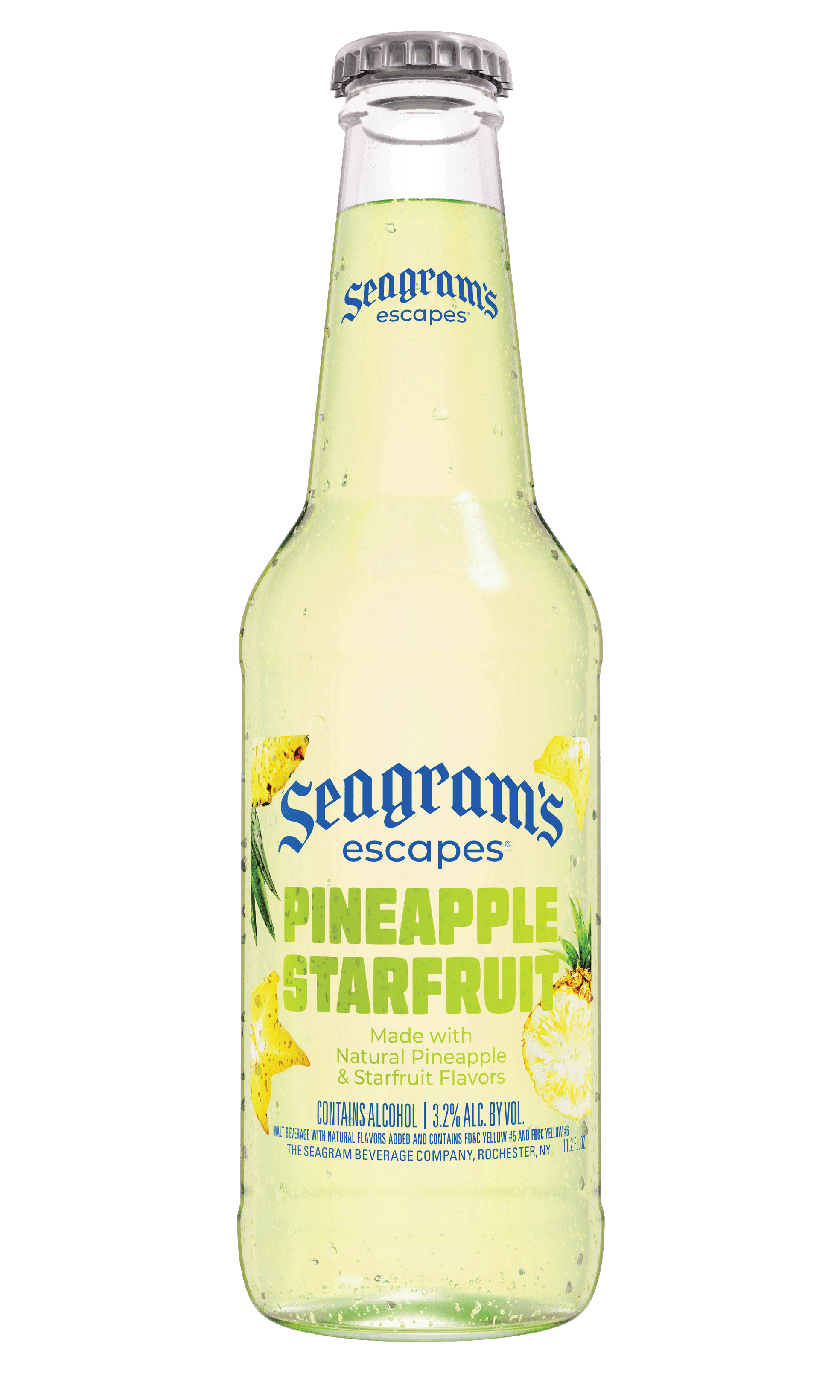 Seagram's Escapes Pineapple Starfruit Malt Beverage, 4 Pack, 11.2 fl oz Bottles