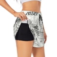 thumbnail image 2 of Bixox Women's Summer Vacation Scene With Camping Van pattern 2 in 1 Running Shorts - Lightweight Athletic Workout Gym Yoga Shorts Liner with Pockets - Large, 2 of 7