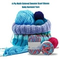thumbnail image 2 of TureClos Crochet Yarn Multi-Colored Sweater Scarf Gloves Baby Garment Bundle Accessories DIY Gifts Comfortable Skeins Set Threads 4-Ply 10cyan and red, 2 of 5