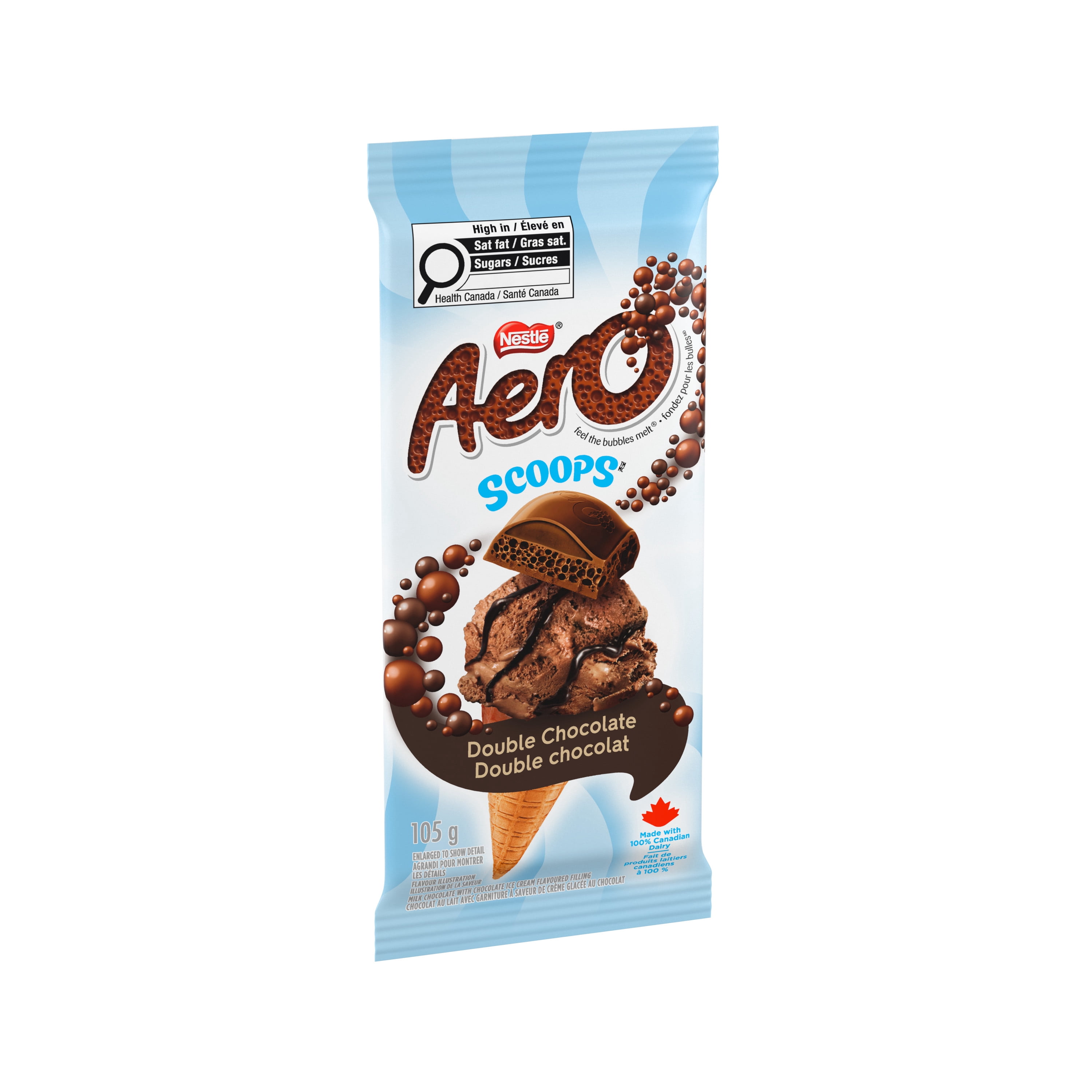 AERO SCOOPS Double Chocolate, Milk Chocolate & Chocolate Ice Cream Flavoured Filling