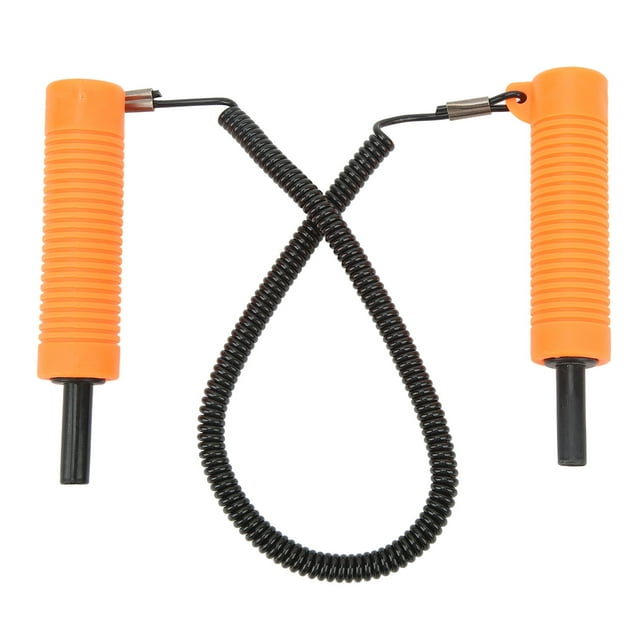 Pic de Sécurité pour Pêche sur Glace en Acier Inoxydable Orange avec Clous Rétractables pour l'Hiver en Extérieur