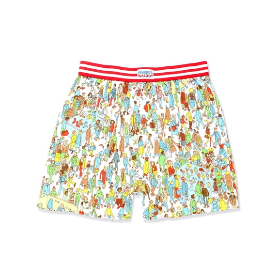 Where's Waldo Game Scene Men's Male Boxer Lounge Shorts 17WE000MBXYT