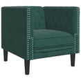thumbnail image 2 of Bowery Hill Contemporary Chesterfield Single Sofa Chair in Dark Green, 2 of 14