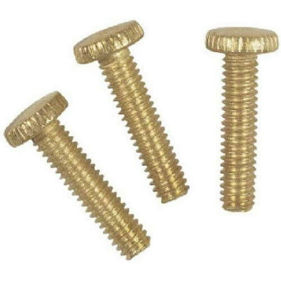 Westinghouse Brass-Plated Knurled Head Fixture Screw - Easy Installation - 3-Pack, 3/4 In.
