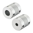 thumbnail image 3 of Uxcell 12mm to 6mm Aluminum Alloy Shaft Coupling Flexible Coupler L30xD25 Silver 2Pcs, 3 of 5