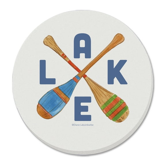 Thirstystone "Lake Livin" 4-Pack Round Absorbent Stone Coasters