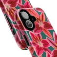 thumbnail image 2 of Bright Floral Phone Case with Pink and Red Lily Pattern, Colorful Botanical Aesthetic iPhone Case, Shockproof Protective Cover for iPhone 17 16 15 14 13 12 11 Plus Pro Max Mini, 2 of 6