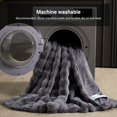 thumbnail image 3 of SAPHREAS Faux Fur Throw Blanket for Couch, Fluffy Fuzzy Bubble Blanket for Sofa Bed Living Room, Grey Decor Soft Cozy Gifts for Women Men, 50x60&acirc; Gray, 3 of 9