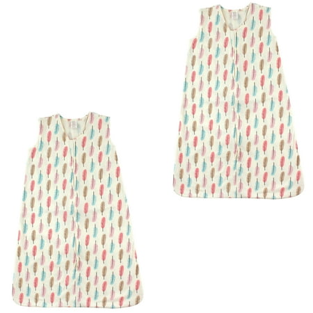 UPC: 0660168888133 | Touched by Nature Organic Cotton Safe Sleep Wearable Blanket Sleeping Bag 2 Pack  Feathers  12-18 Months