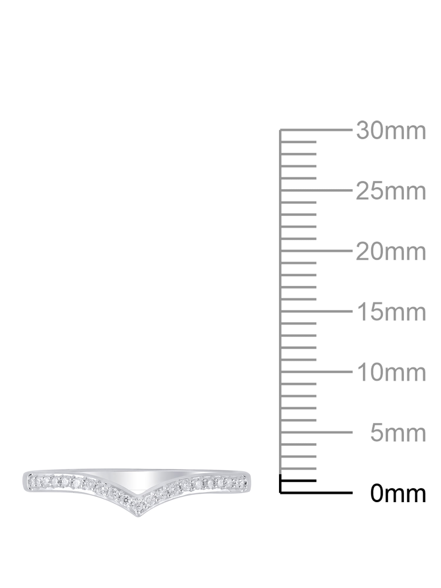 Brilliance Fine Jewelry 1/10 Carat (SI2, H-I) Lab Grown Diamond Women Wedding Band Sterling Silver