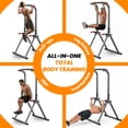 thumbnail image 4 of YYJO Foldable Pull Up Bar Free Standing, 11-Level Adjustable Multi-Function Power Tower Dip Bar, Home Gym Strength Training Equipment, 350LBS Capacity, 4 of 9