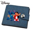 thumbnail image 4 of Cartera MINISO Disney Stitch, cartera corta para hombre y mujer, monedero para estudiantes, cartera de lona con cierre a presión, envío directo, 4 of 5