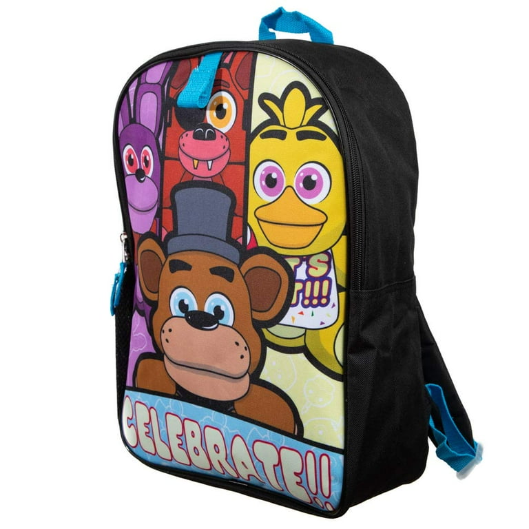 7pcs Kids Five Nights At Freddy's Double Sided Backpack set