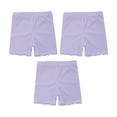 thumbnail image 4 of YONGHS 3 Pack Kids Girls Dance Shorts Safety Breathable Bike Shorts Undershorts for Dance Underdress Purple 2-3, 4 of 6