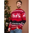 thumbnail image 6 of Family Christmas Sweater 2024 New Women Men Couples Matching Clothes Soft Warm Knitwear Jacquard Pullover Top Xmas Look Jumpers (White,Men L), 6 of 7