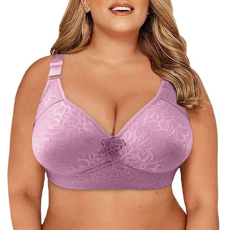 Ramiter Sexy Lingerie for Women Dry Running Underwear Woman Shockproof Size Large with String Bras Quick Fitness B Purple