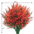 thumbnail image 2 of 8pcs Lavender Artificial 5 Branches Plastic Fake Bouquet Wedding Simulation Flower  Purple 1, 2 of 8