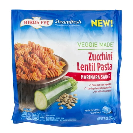 Birds Eye Steamfresh Veggie Made Zucchini Lentil Pasta Marinara Sauce