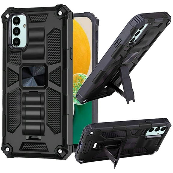 For Samsung Galaxy A13 4G Heavy Duty Stand Hybrid Shockproof [Military Grade] Rugged Protective with Built-in Kickstand Cover ,Xpm Phone Case [ Black ]