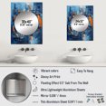 thumbnail image 4 of Designart "Equilibrium of Orange and Blue II" Modern Geometric Mirror Wall Decor - Modern Blue Abstract Large Mirror For Wall Art Decor - 32" x 24" Inch, 4 of 5