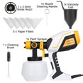 thumbnail image 3 of Electric Paint Sprayer TeqHome 500W HVLP Spray Paint Gun, 2 Spray Patterns, Easy to Clean, 1200ML Detachable Container for Home Interior and Exterior/Fence/Cabinets/Furniture/Walls/Ceiling, 3 of 13