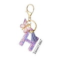 thumbnail image 2 of weibbin Fashion 26-letter Key Chain - Alphabet Initial Letter Keychain Tassel Butterfly Pendant Heart shape Key Ring for Purse Handbags Women Girl, 2 of 5