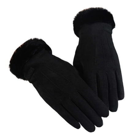 

Cuteam Women Gloves Solid Color Windproof Autumn Winter Lightweight Coldpoof Gloves for Vacation