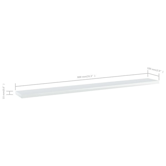 vidaXL Floating Shelf Wall Bookshelf Board for Living Room Engineered Wood