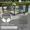 thumbnail image 4 of Poteban High Back Outdoor Dining Chairs Set of 4, All Weather Swivel Patio Chairs, Breathable Garden Outdoor Furniture for Backyard Deck, 4 of 10