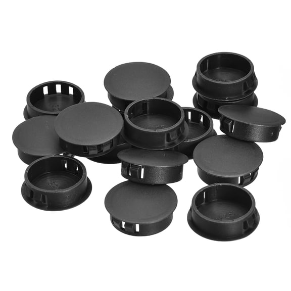 16Pack 32mm/1.26" Plastic Hole Plugs Panel Flush Type Knockout Locking Plugs, Black