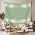thumbnail image 2 of Sage Green Large Tapestry for Bedroom Wall Hanging Tapestry, Farmhouse Sage Green White Striped Ceiling Backdrop Tapestries Poster Blanket Wall Decor for Teens Room Living Room Dorm 86" x 104", 2 of 8